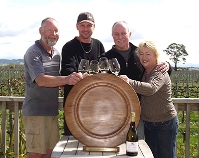 The Brightwater Vineyards team with the Colin Harrison Memorial Trophy.