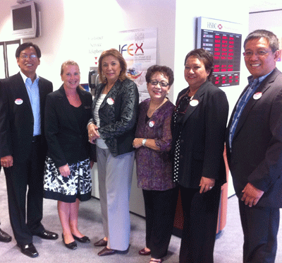 At the IFEX launch in Auckland, from left to right: BTL director Carlo Espejo, HSBC Takapuna manager Michelle Wilson, acting dean of Auckland Consular Corps and Malta Honorary Consul General Patricia Thake, former Philippine Honorary Consul General and Kesco Holdings chairman Emilie Shi, and BTL directors Cecilia Tan and Romy Udanga
