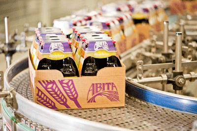 Currently, Abita uses the Varioline to pack the 355 millilitre bottles on open 24 bottle trays
